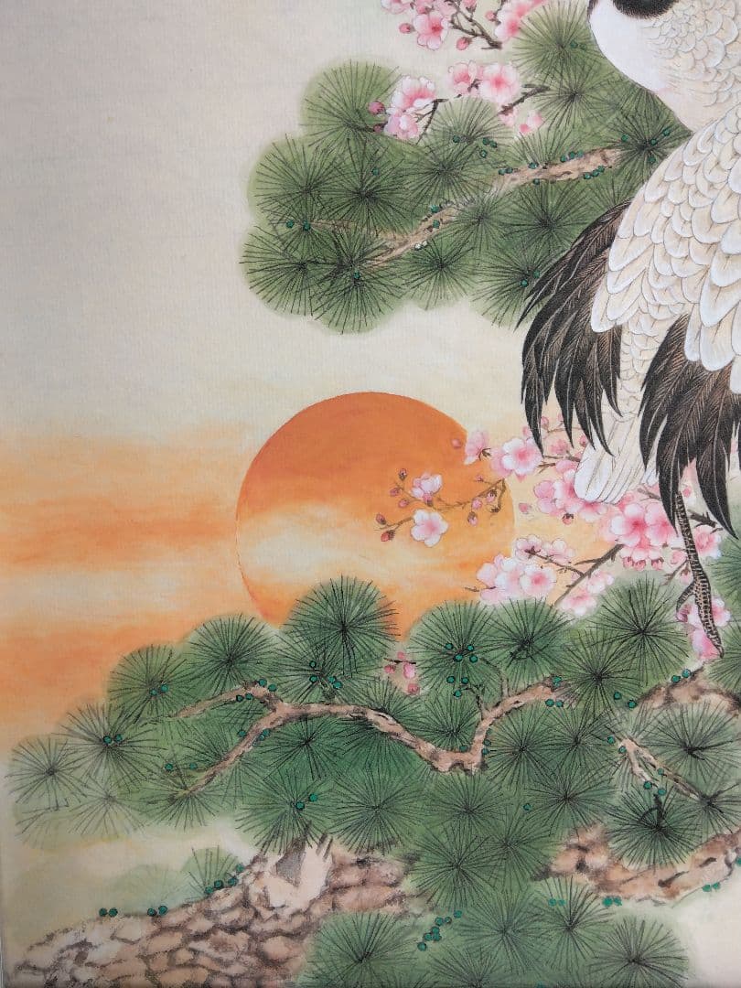 松鶴長春　水墨画