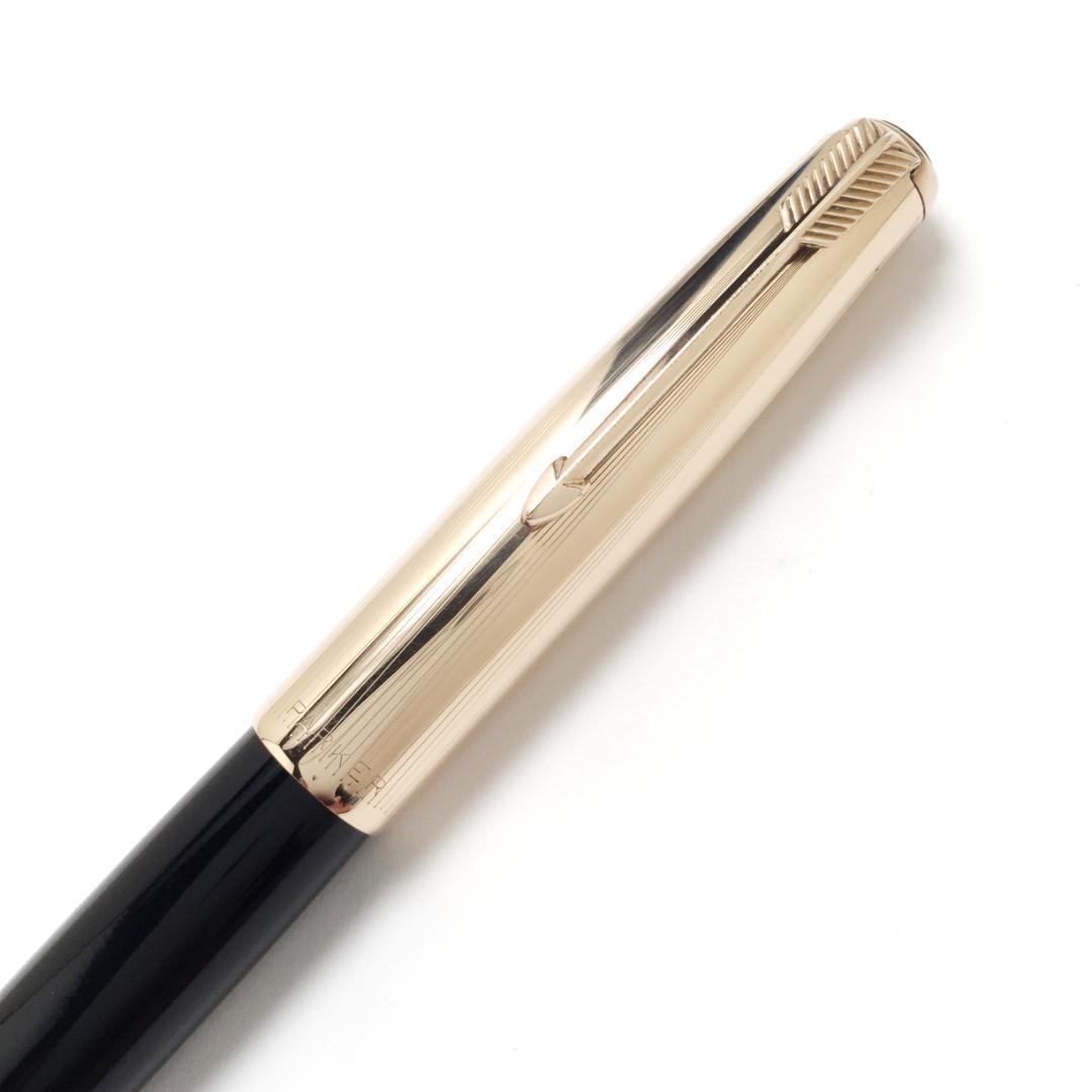 パーカー 51 エアロメトリック フーデットニブ 万年筆 12K金張キャップ