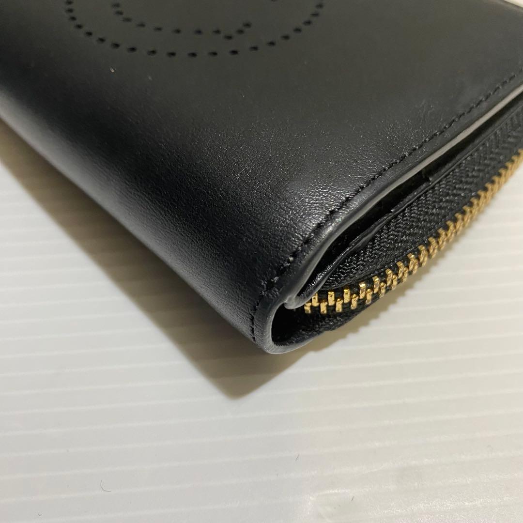 【美品】ANYA HINDMARCH　スマイリー2つ折り財布　ブラック