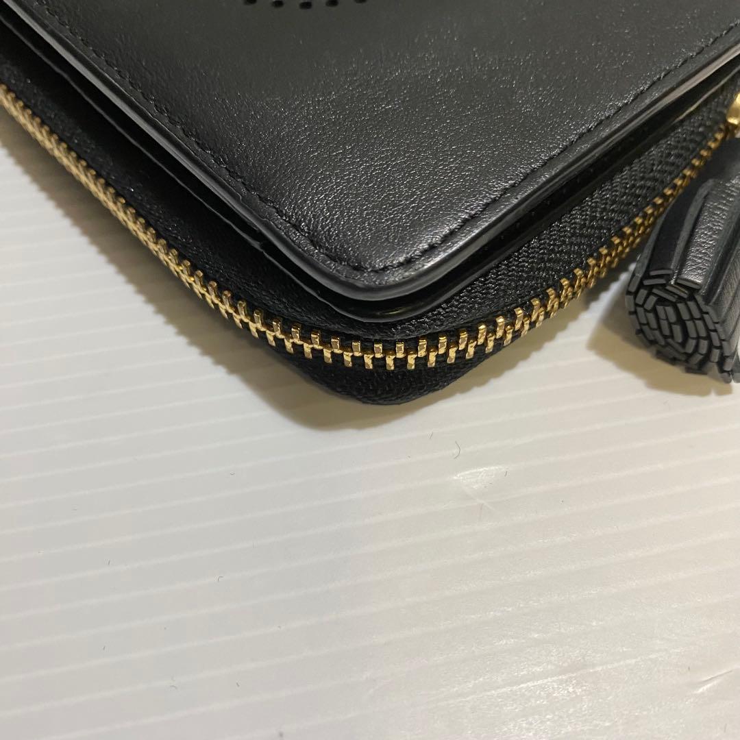 【美品】ANYA HINDMARCH　スマイリー2つ折り財布　ブラック