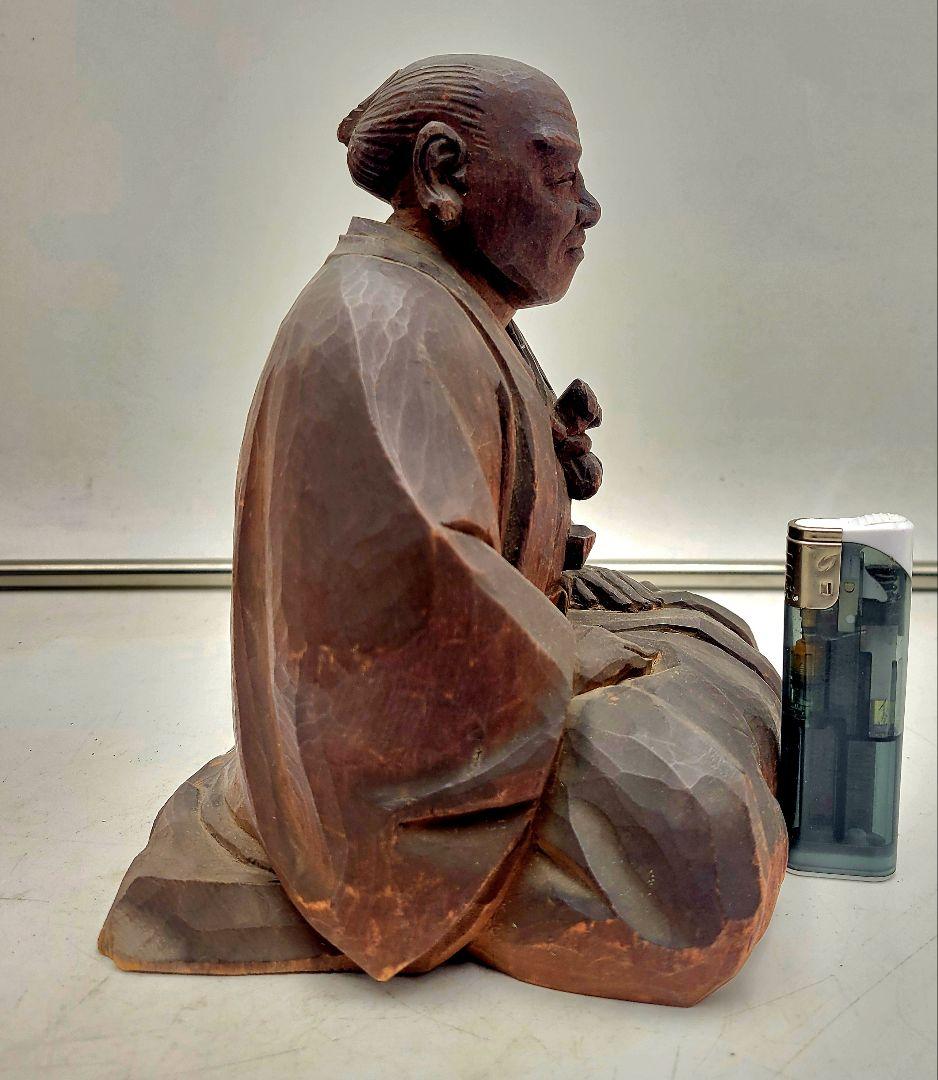時代物　木彫　人物像　欠け有り