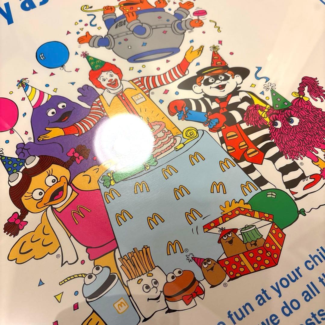 90年代　マクドナルド　キャラクター　ポスター　店舗用　ディスプレイ　グリマス
