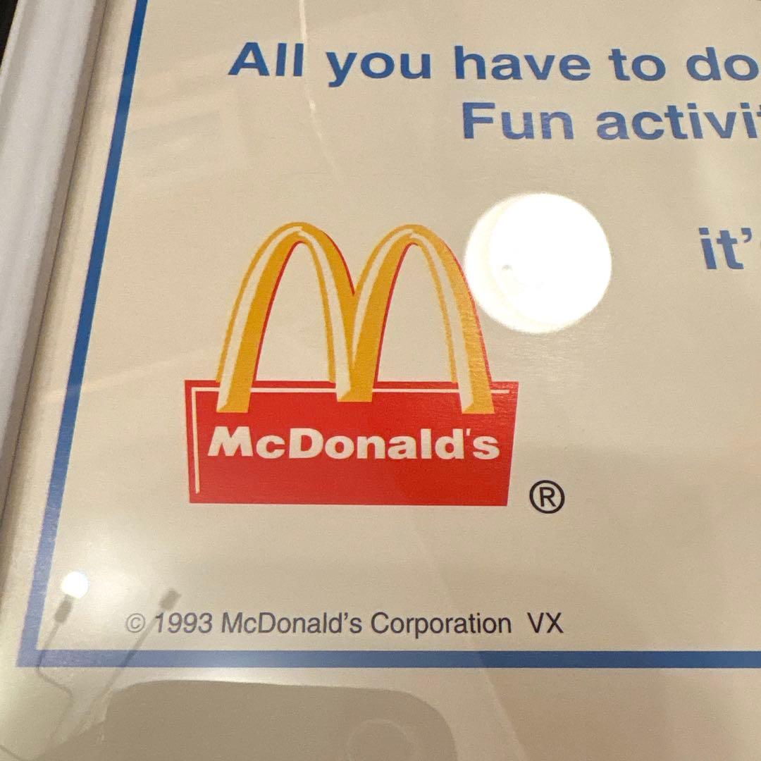 90年代　マクドナルド　キャラクター　ポスター　店舗用　ディスプレイ　グリマス