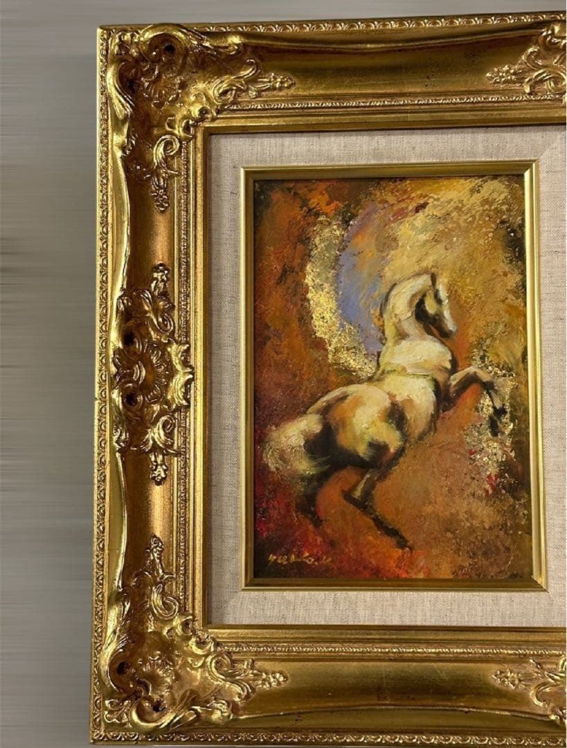 ⭐️【僕はラッコ】三浦　裕子 作『 覇 』油絵 馬　原画　定価20万