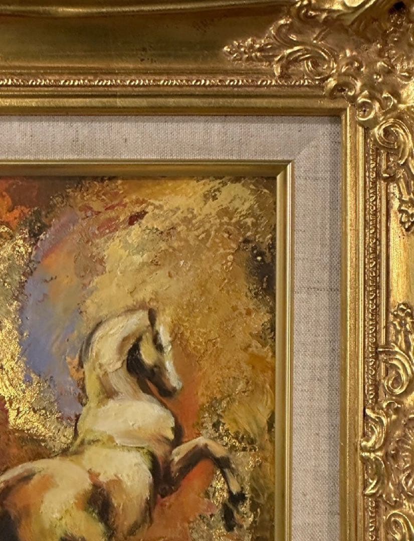 ⭐️【僕はラッコ】三浦　裕子 作『 覇 』油絵 馬　原画　定価20万