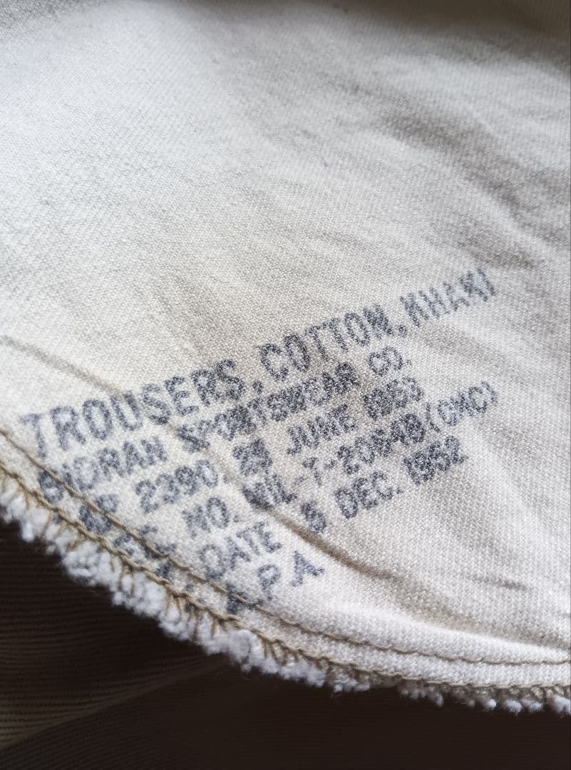 50s ビンテージ US.ARMY M-52 W32 カーキチノ 米軍