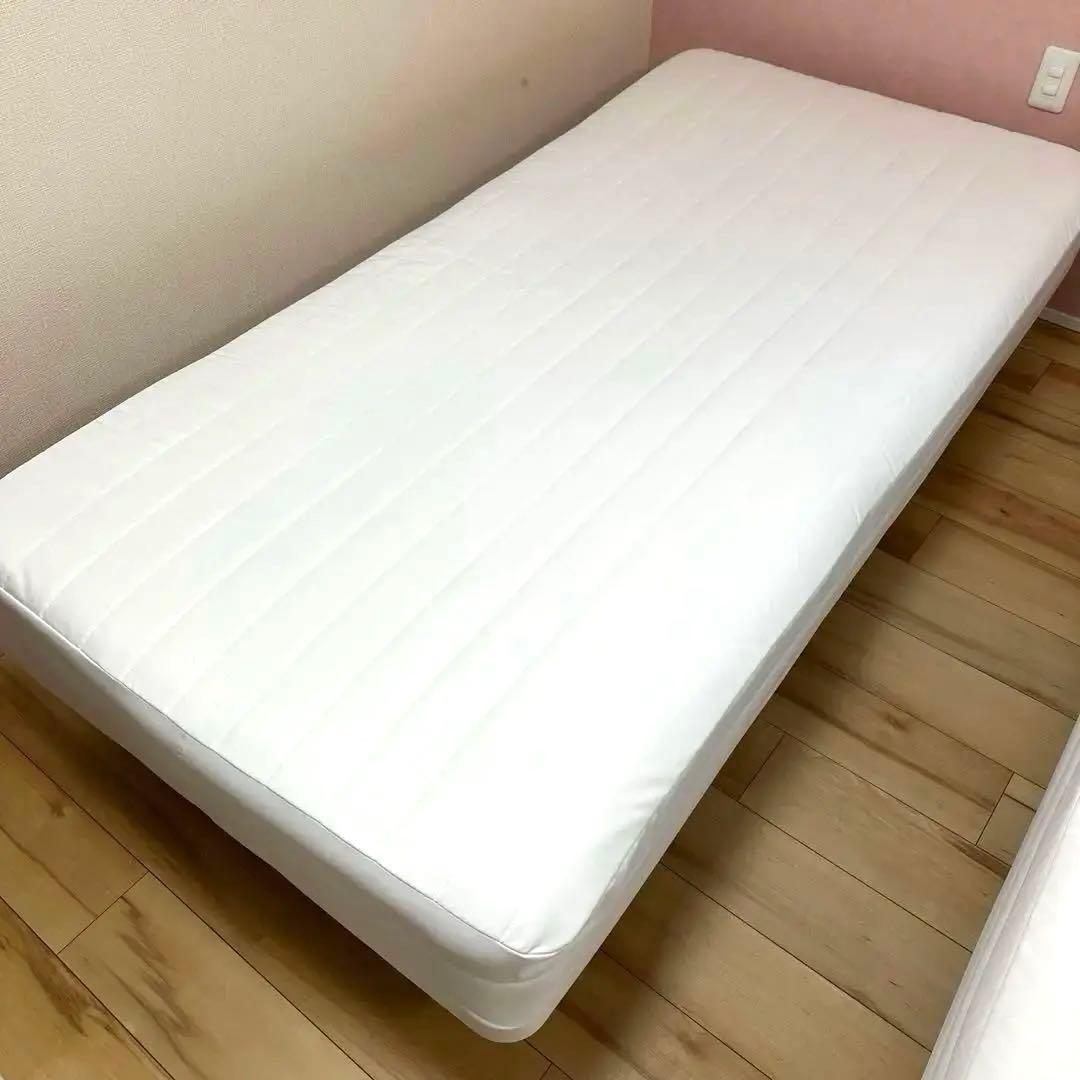無印良品　脚付きマットレス ボンネル　シングル ホワイト③