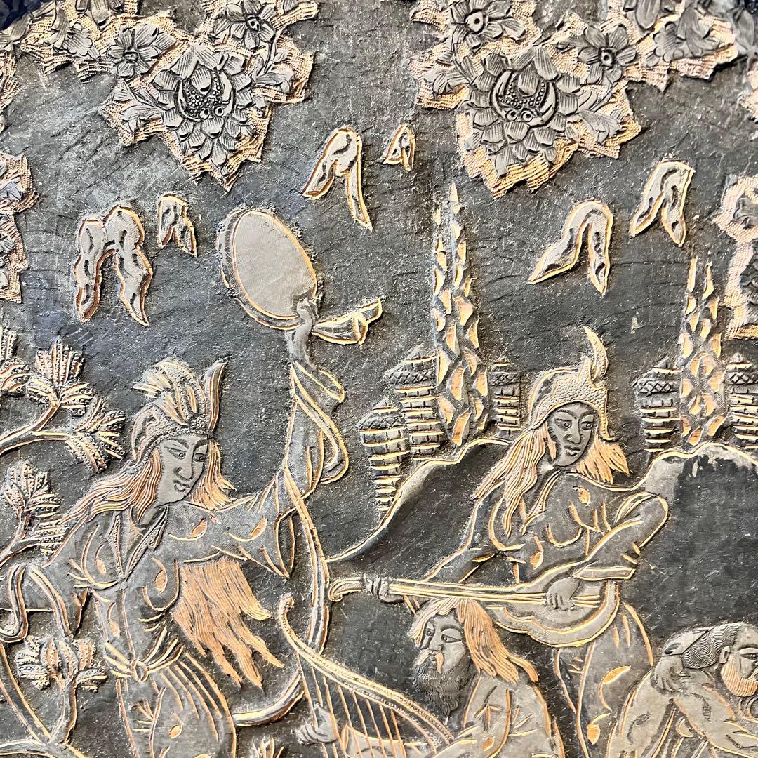 ペルシャ　アンティーク　トレイ　銅製　　壁掛　インテリア　銅板　希少