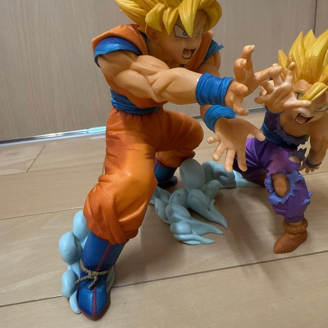 一番くじの景品　孫悟空＆孫悟飯 親子かめはめ波 フィギュア