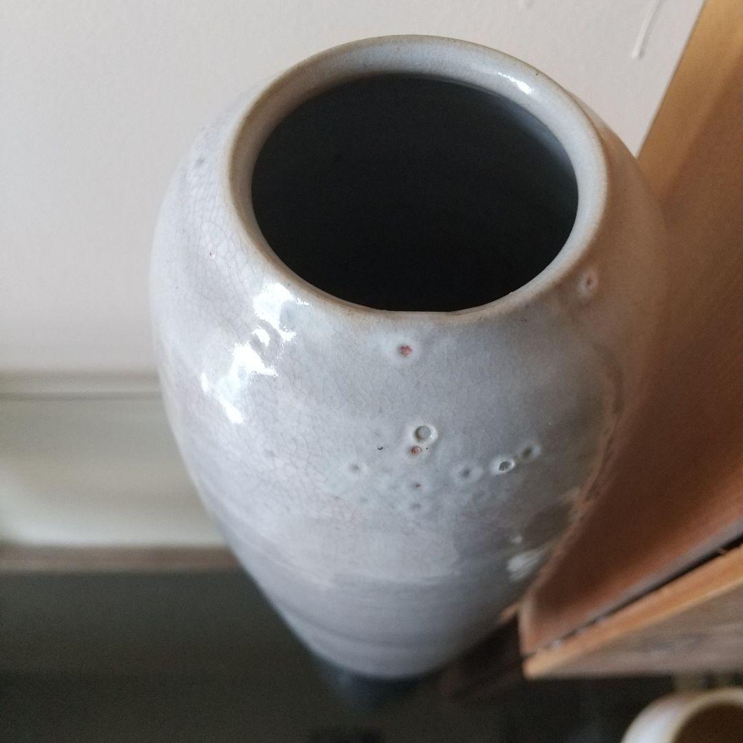 未使用 平野教道 萩焼 花瓶 湯呑 塔陶山 共箱