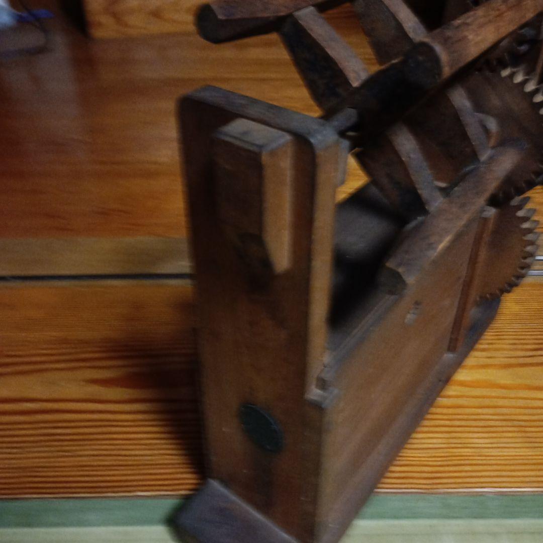 木製アンティーク機械 手巻き