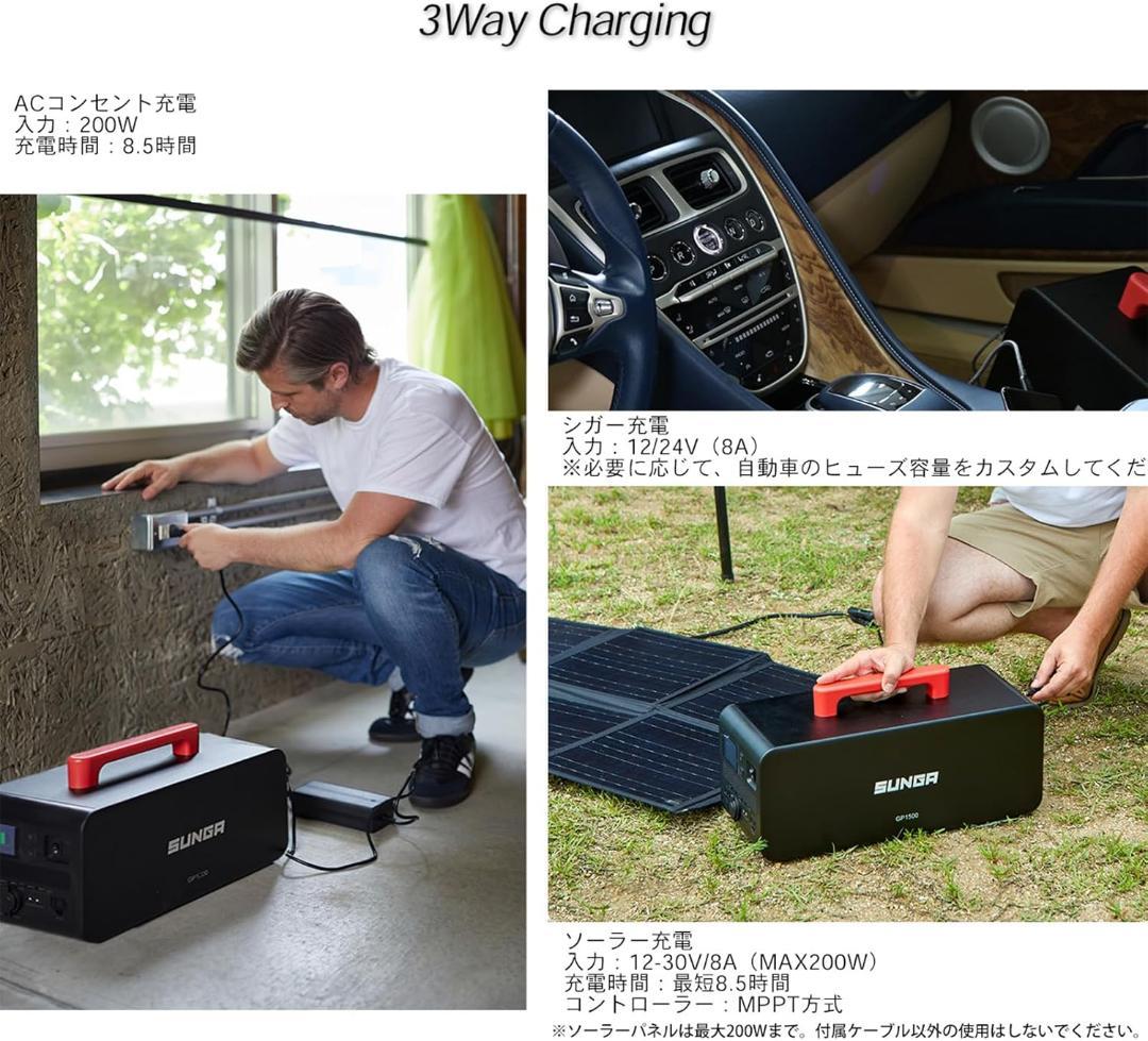 サンガ(Sunga) ポータブル電源 1500W