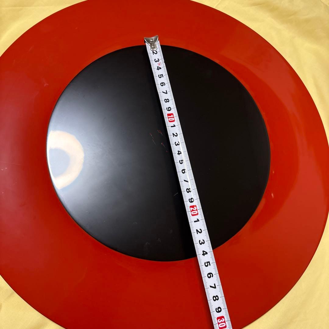 榎木啓　40cm 朱塗漆皿「暮色」