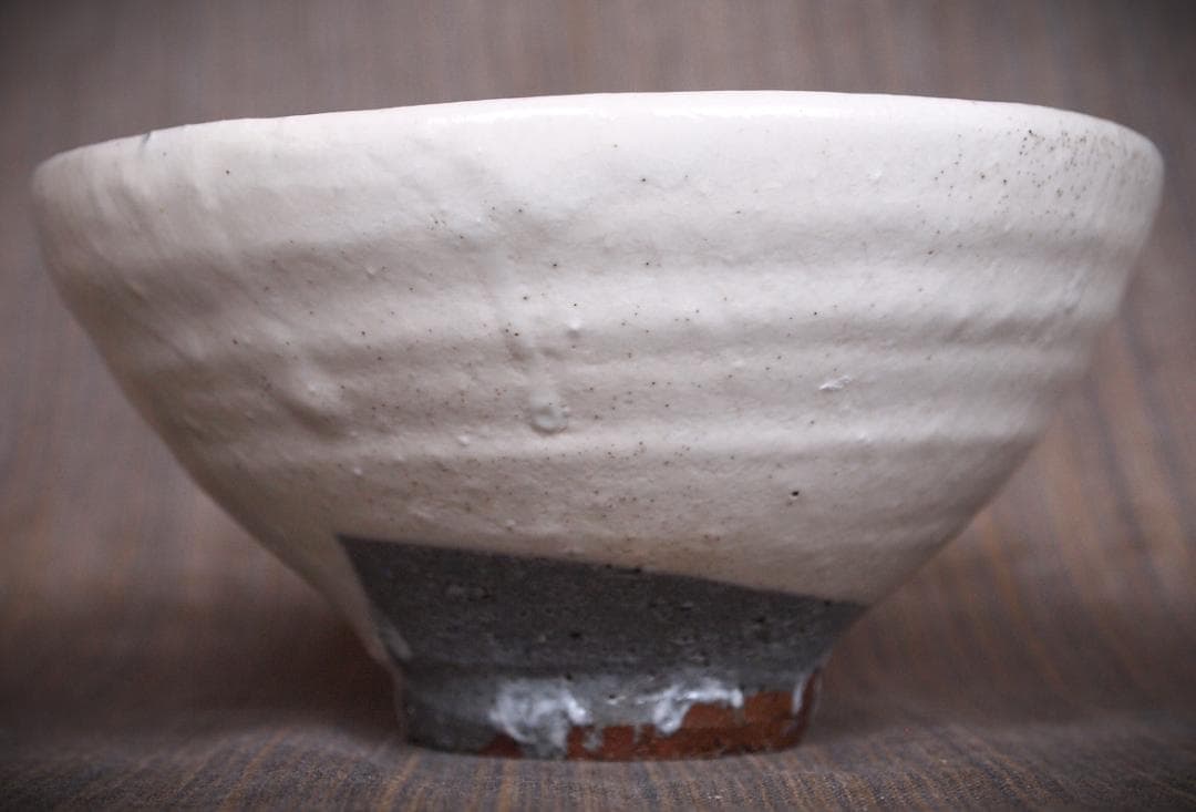 人気作家★高力芳照【師：金重素山、金重有邦】★粉引茶碗★共箱・布