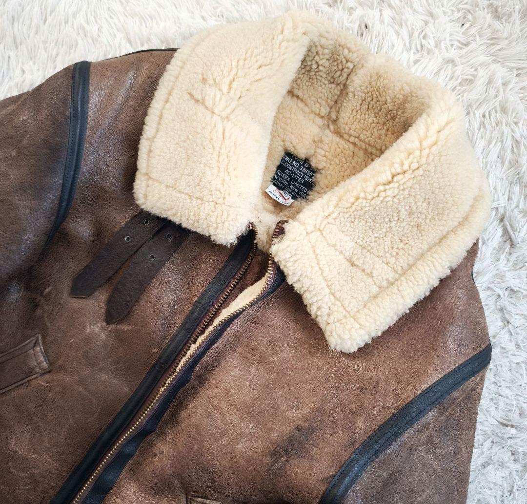 【訳あり 激レア】アビレックス ムートンジャケット B3 本革 裏地ボア M