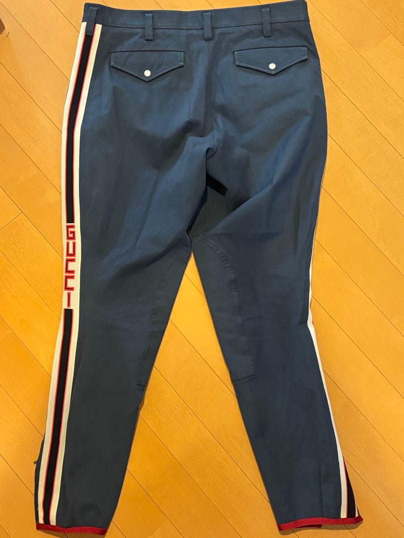 GUCCI サイドライン ギャバジン ストレッチパンツ