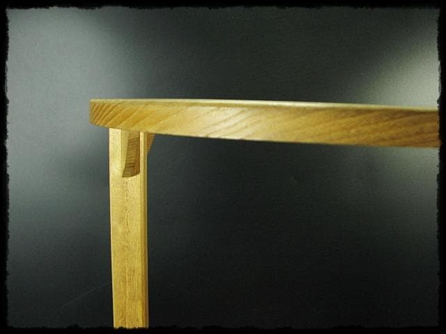 駒沢 利斎 利休好 桐 丸卓 棚物 茶道具 千家十職 指物師 共箱 f309