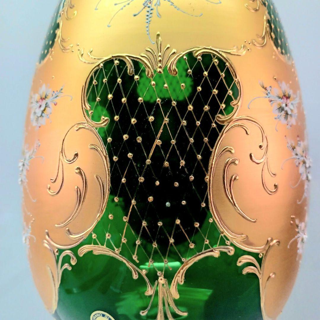 MURANO 特大 45.5㎝ ムラノ ハイエナメル ワイングラス 型 オブジェ