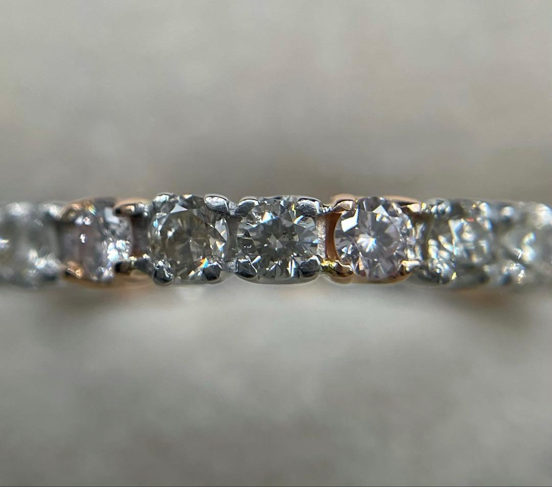 専用JL223★高級 カラーレス/ピンクダイヤ0.85ct コンビ リング 鑑付