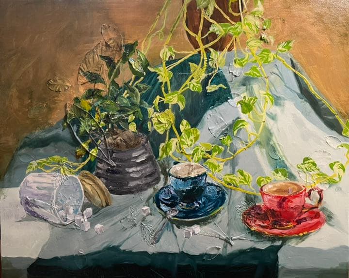 油絵　静物画　F30