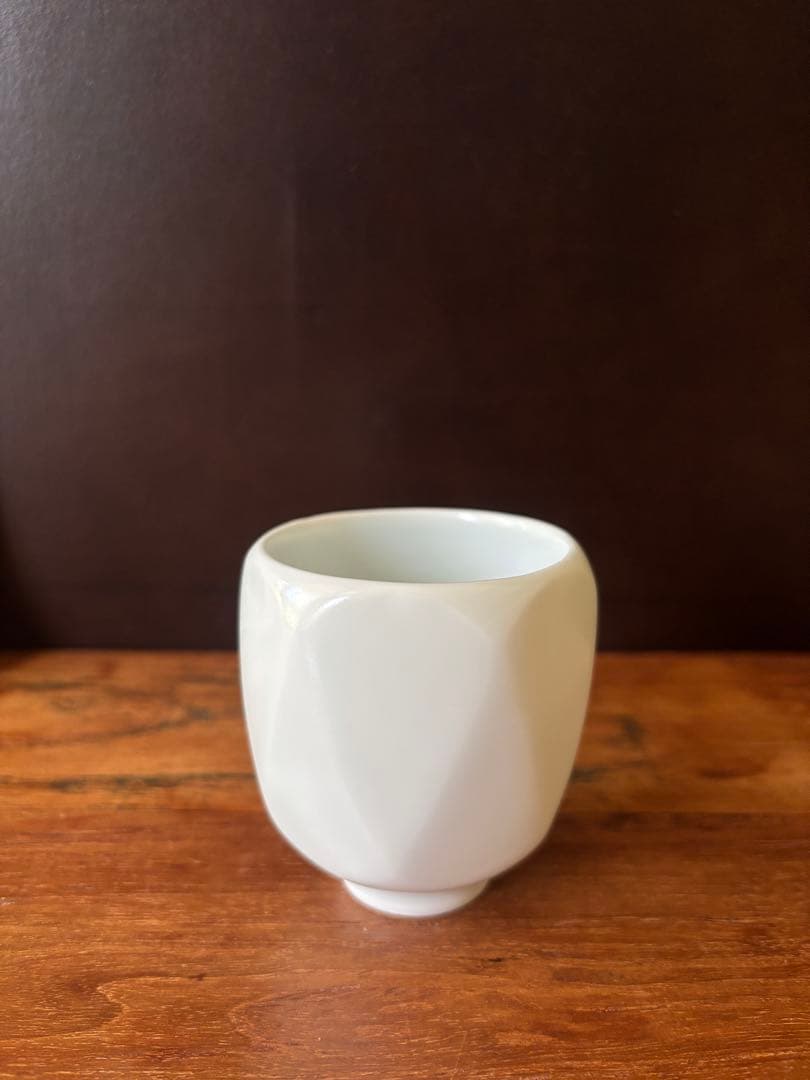 人間国宝　前田昭博　白磁湯呑