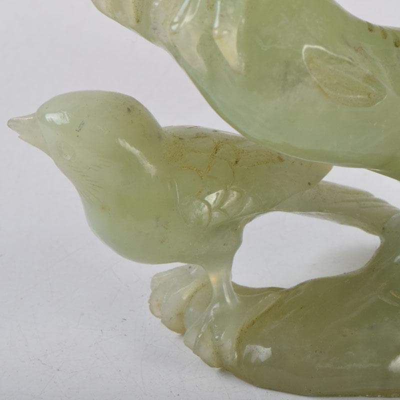 中国　玉石彫刻　鳥　置物　C　8647