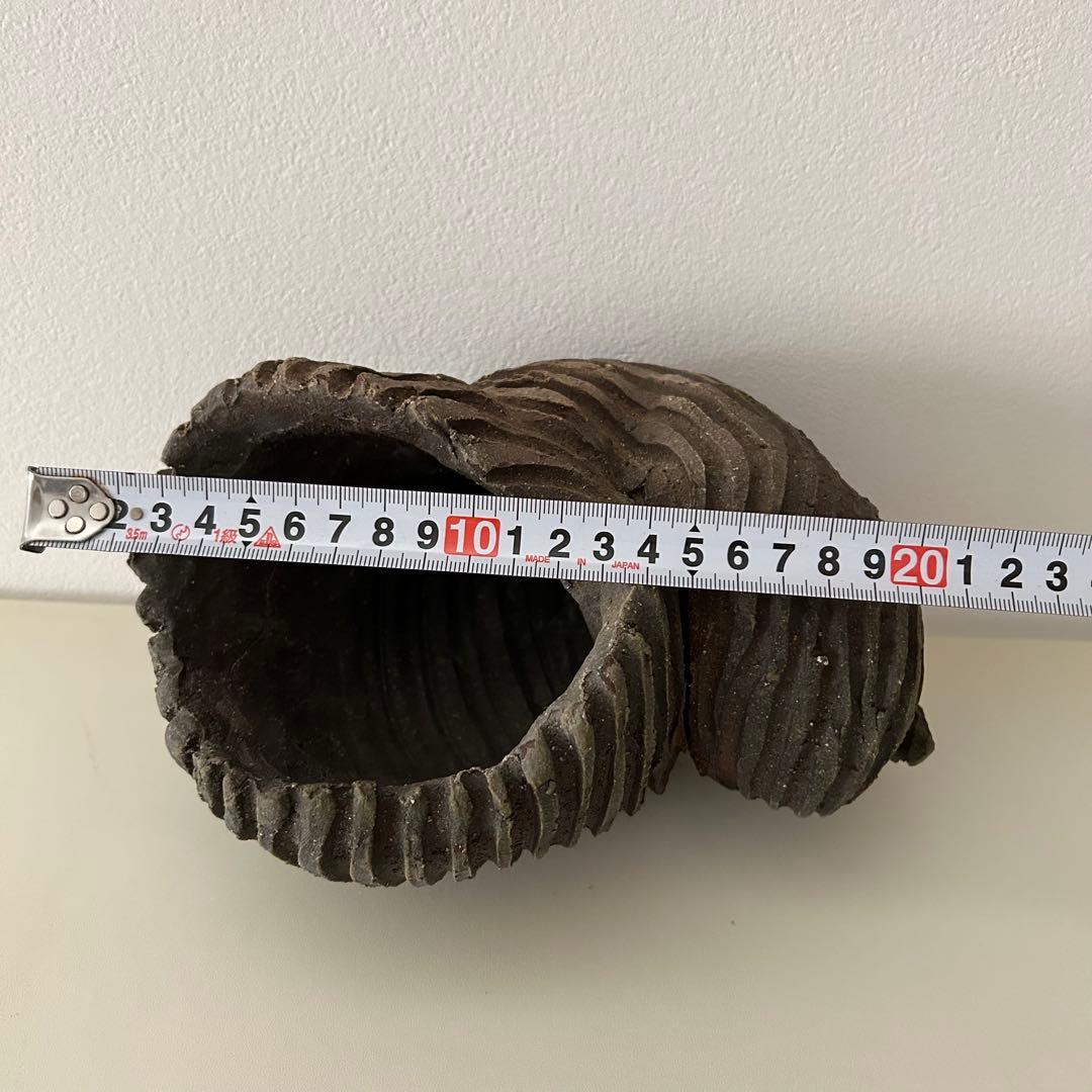 未使用品　相馬正和 作 陶器オブジェ／花器 陶眞窯 ギャラリー群青