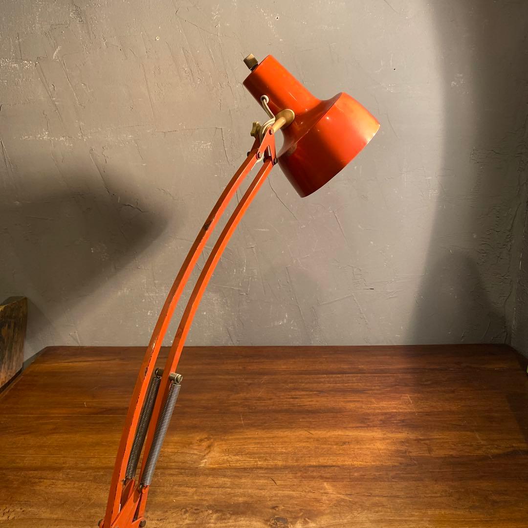 昭和レトロ フレキシブルアーム照明 卓上 万力付き インダストリアル