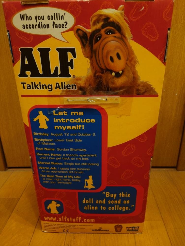 ALF トーキングエイリアン ぬいぐるみ　カード付
