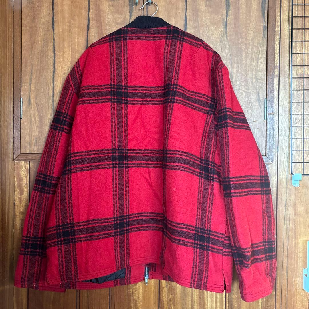 Supreme チェック柄 ジップアップジャケット