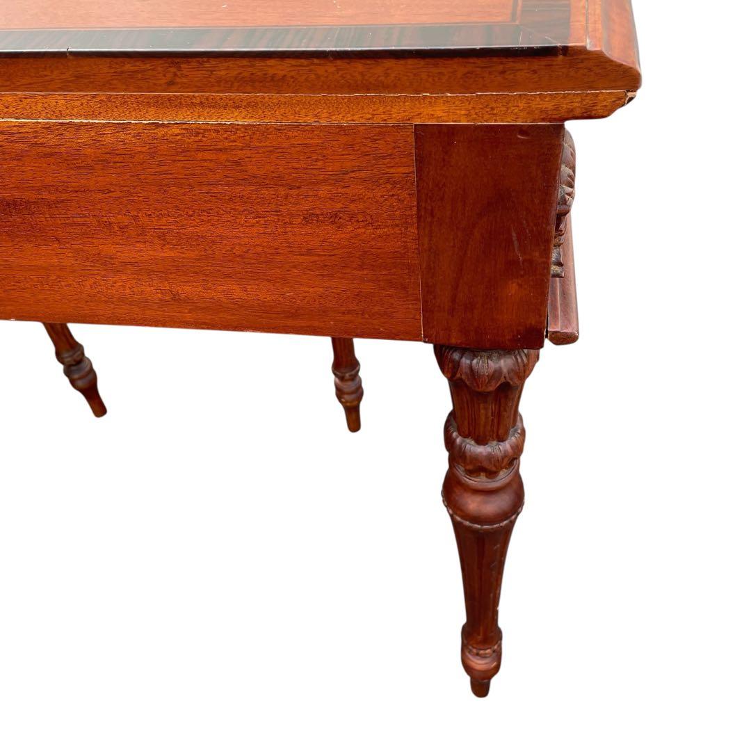 英国アンティーク コンソールテーブル　飾り台　花台　電話台 引き出し付き