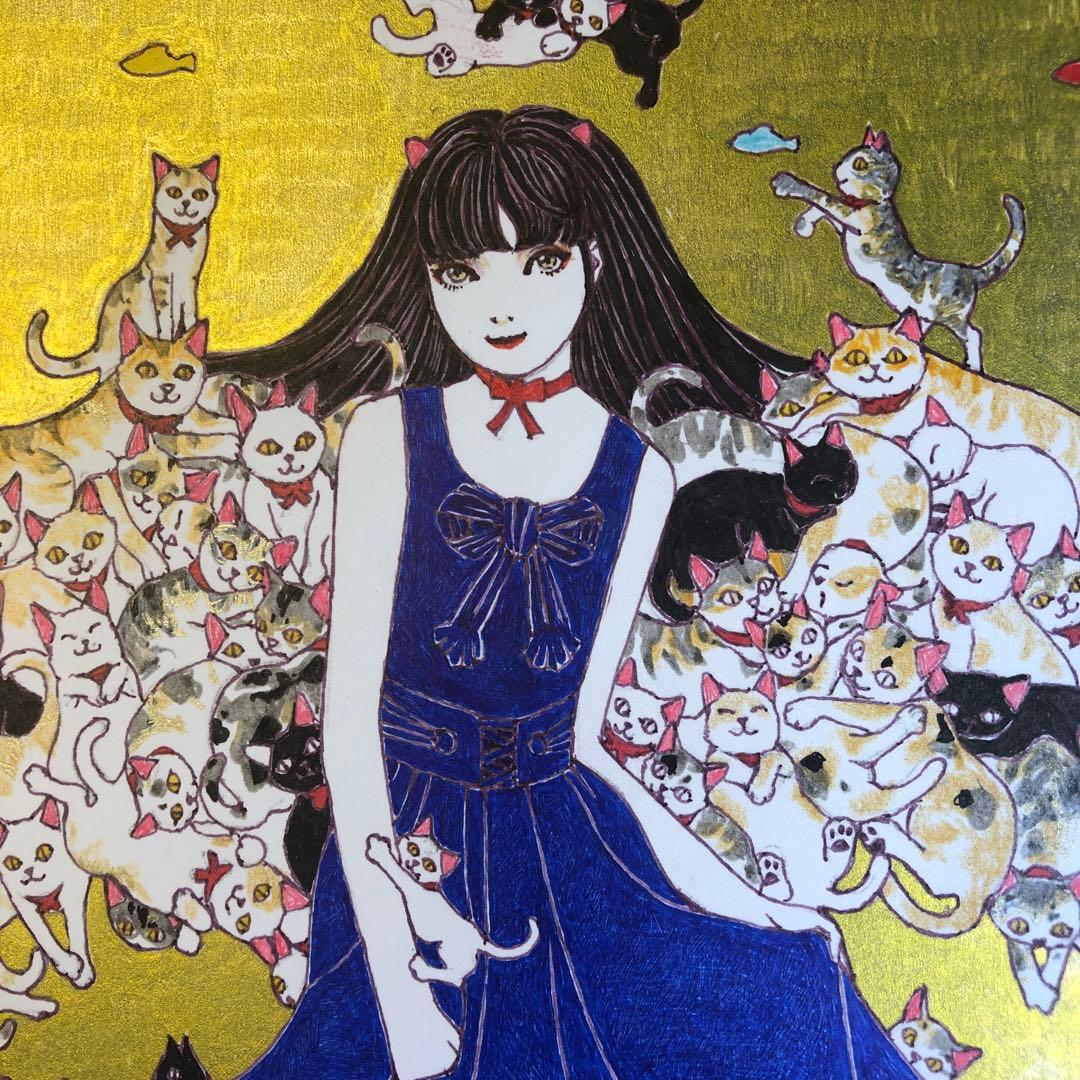 CAT WING 猫ノ翼【肉筆絵画】