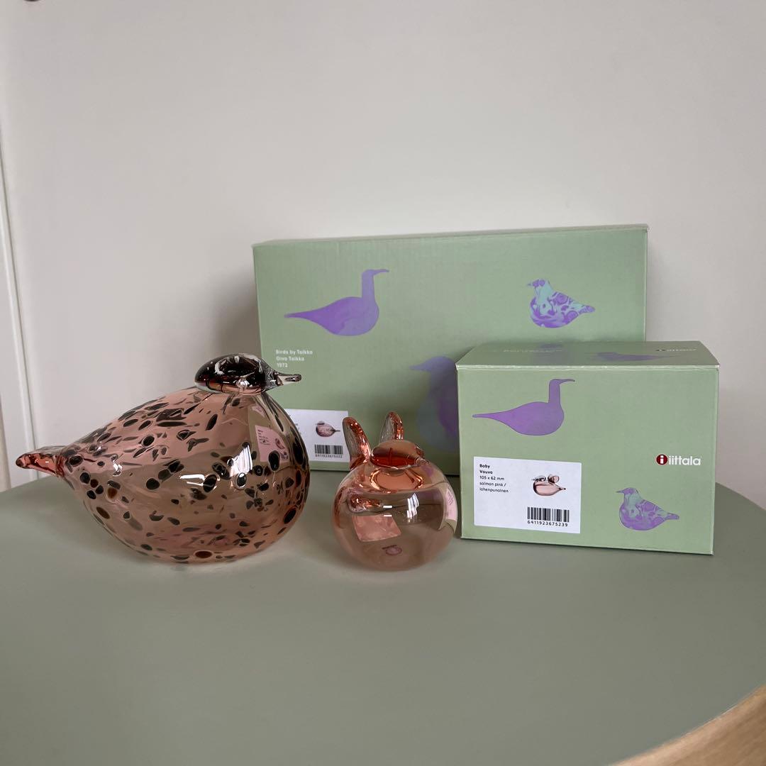 イッタラ　バード　マザー&ベビー　サーモンピンク　箱付き