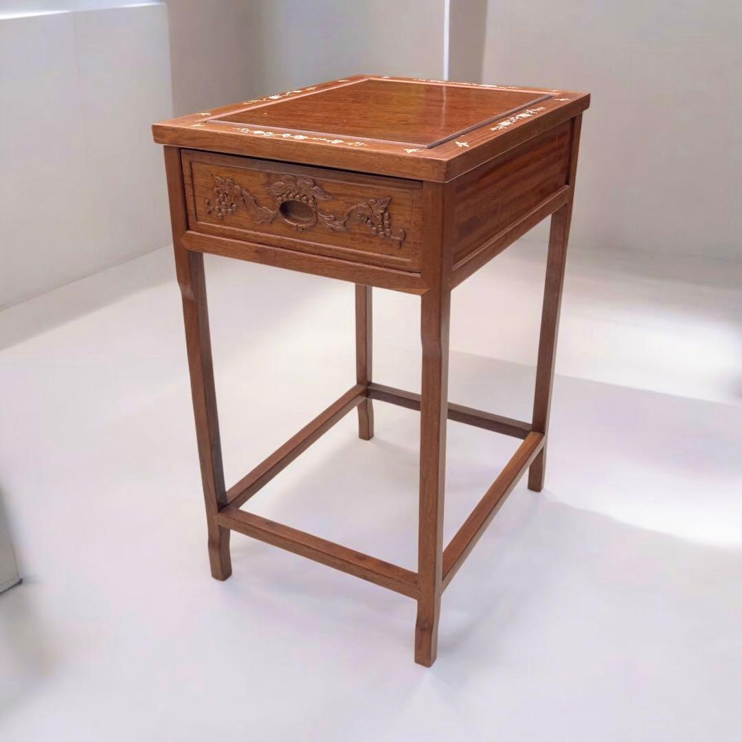 ロンロン高級 螺鈿細工 唐木