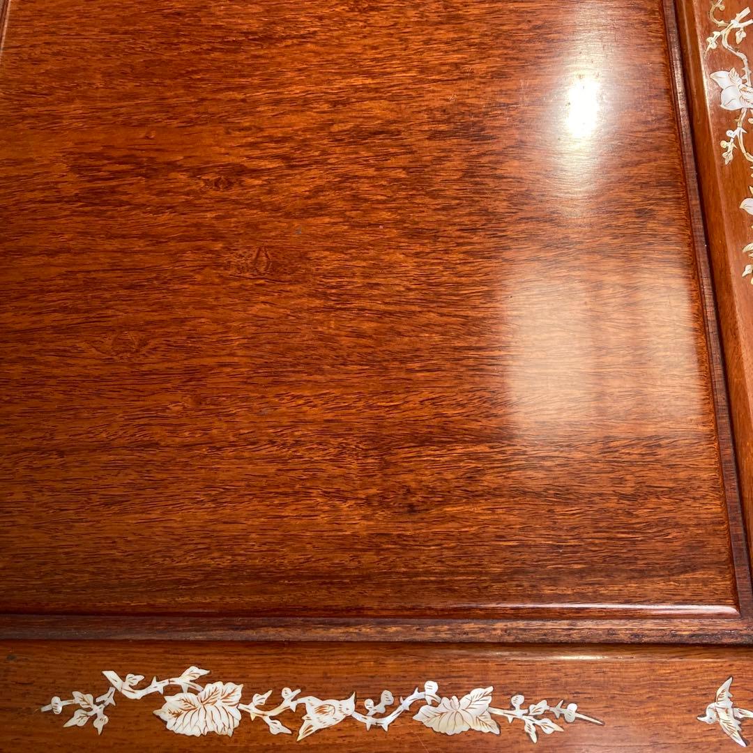 ロンロン高級 螺鈿細工 唐木