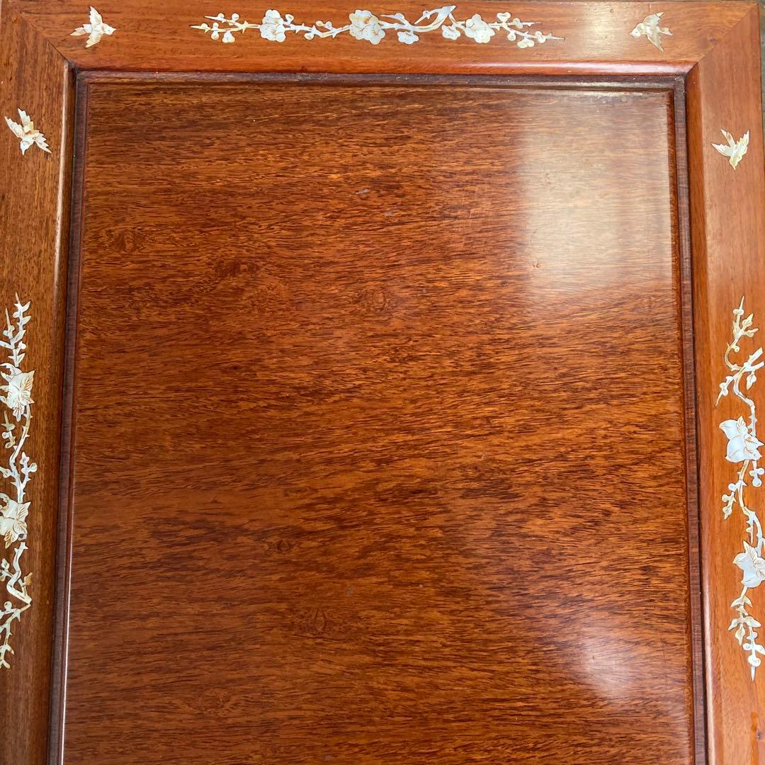 ロンロン高級 螺鈿細工 唐木