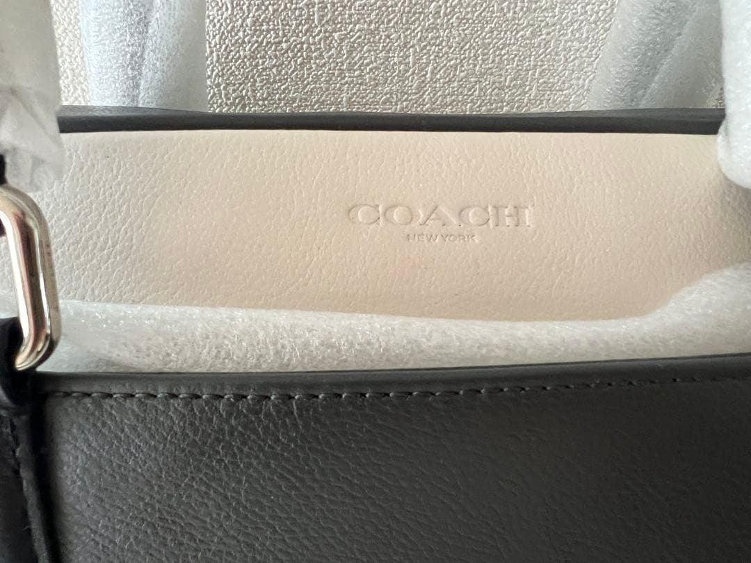 新品　COACH ビジネスバッグ グレー/ホワイト