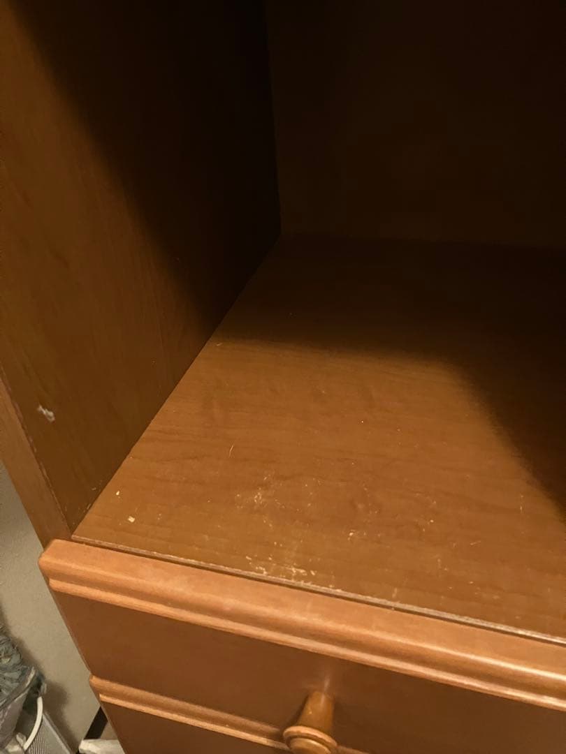 靴箱　下駄箱　シューズボックス　ブラウン　鏡付き