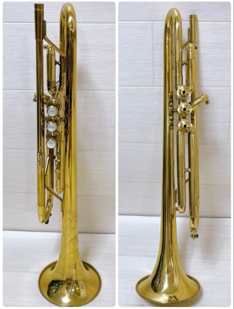 【彫刻入り】トランペット　管楽器