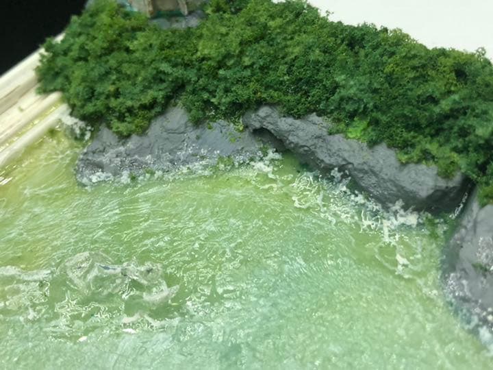 灯台のある風景　ジオラマ