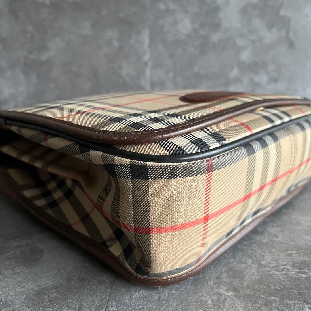 ⭐️バーバリー⭐️ノバチェック シャドーホース ショルダーバッグ ブラウン