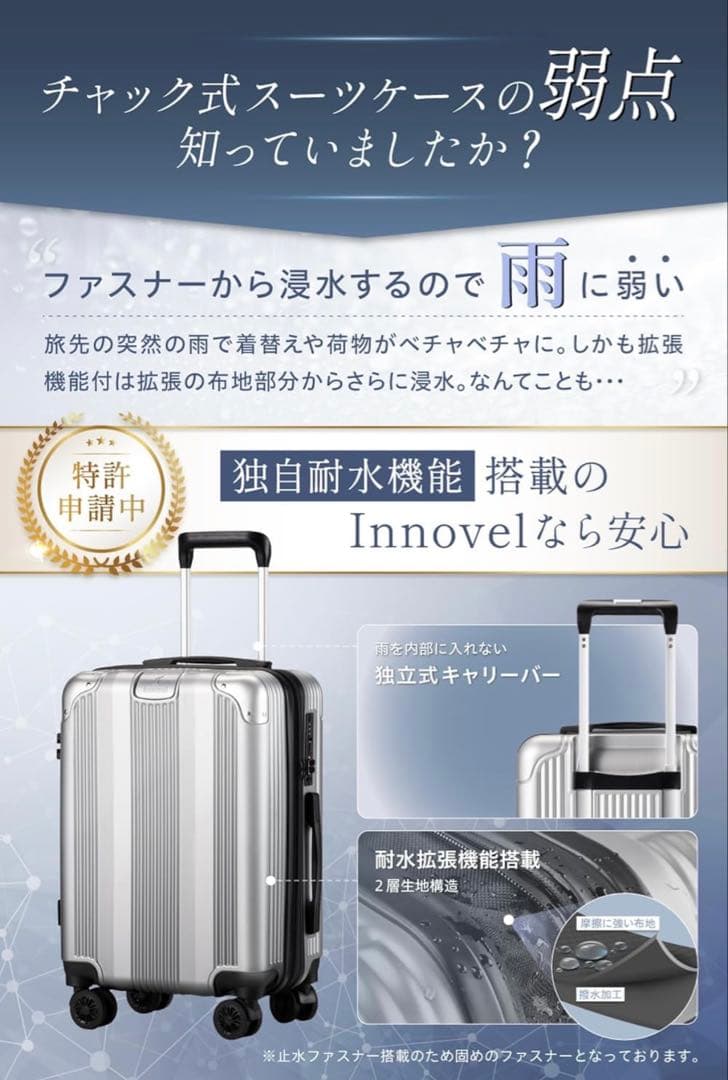 【未使用】Innovel スーツケース Lサイズ ネイビー