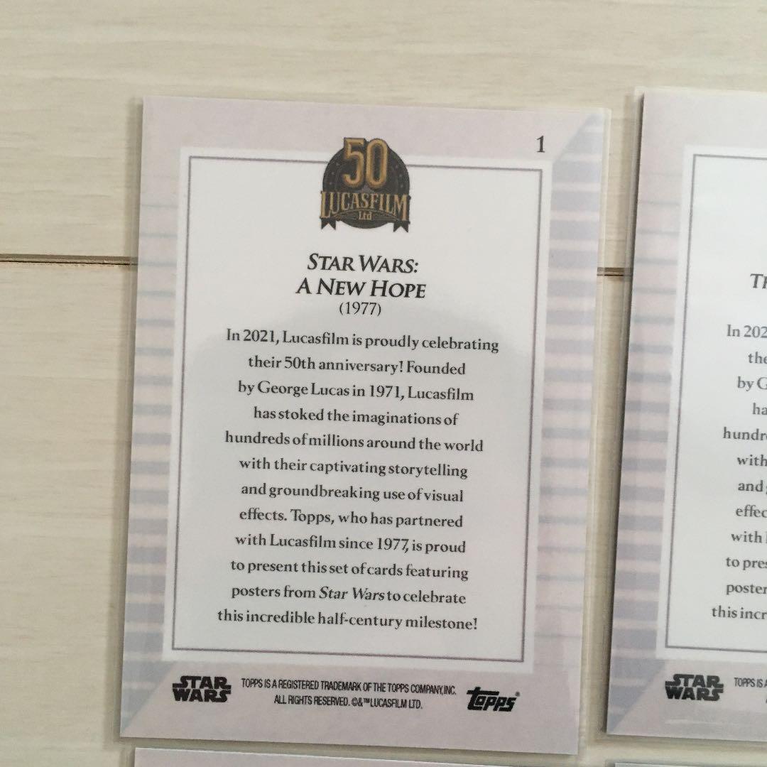 【25枚コンプリート】Star Wars 50周年記念カード topps