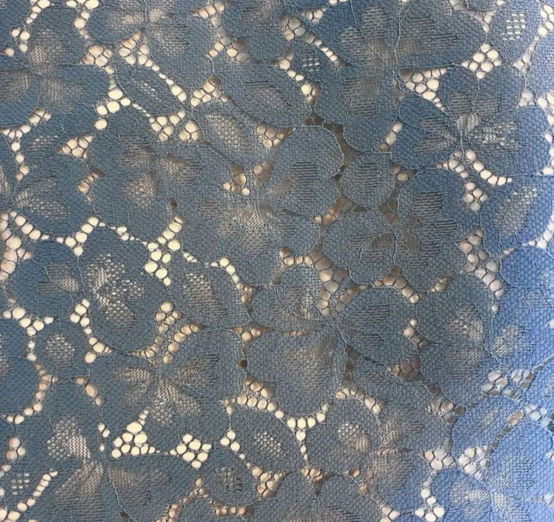 レース 着物 振袖 青 サックスブルー 和ロリ