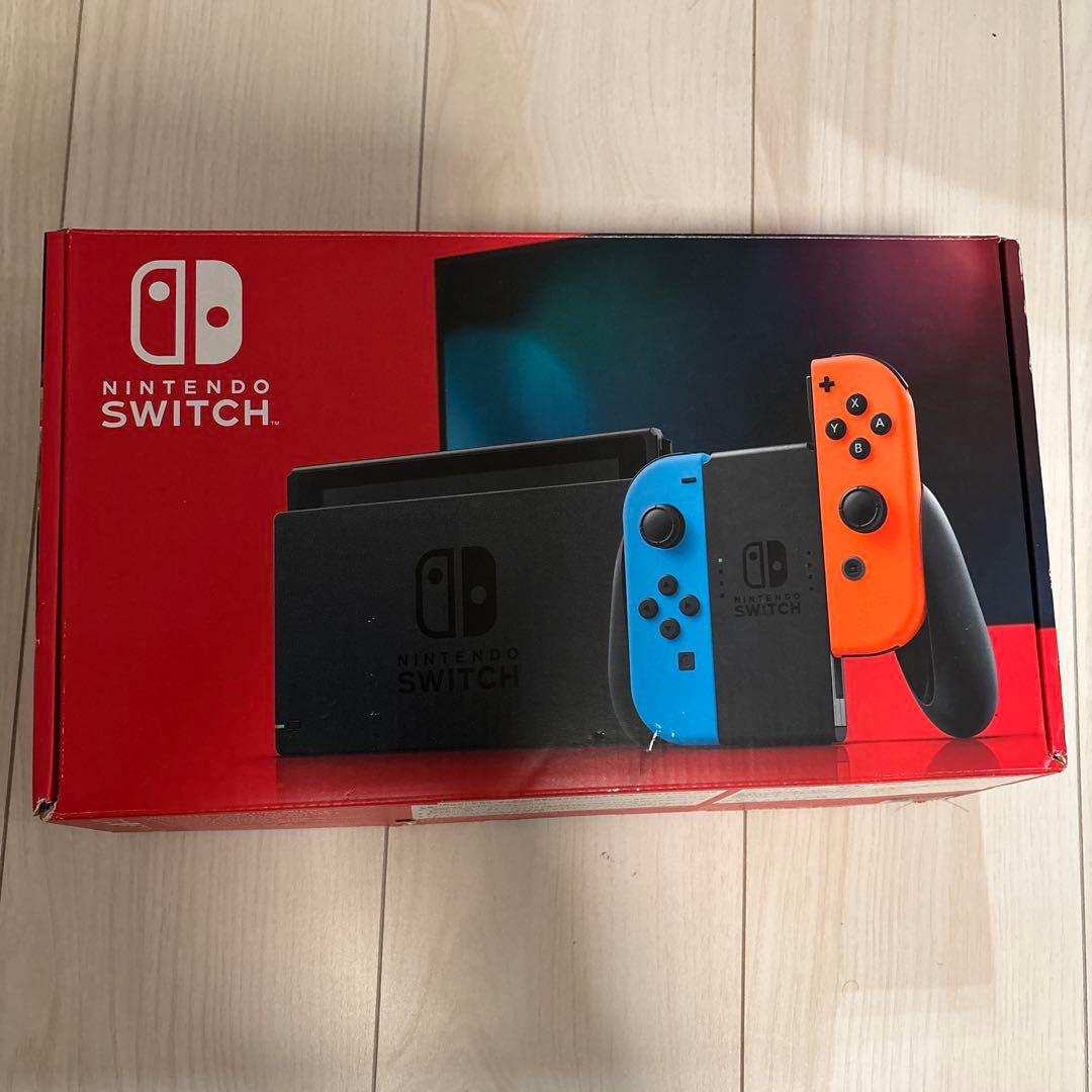 Nintendo Switch 本体 青とオレンジ 【付属品完備】ケース付き