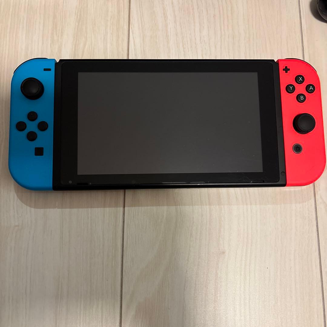 Nintendo Switch 本体 青とオレンジ 【付属品完備】ケース付き