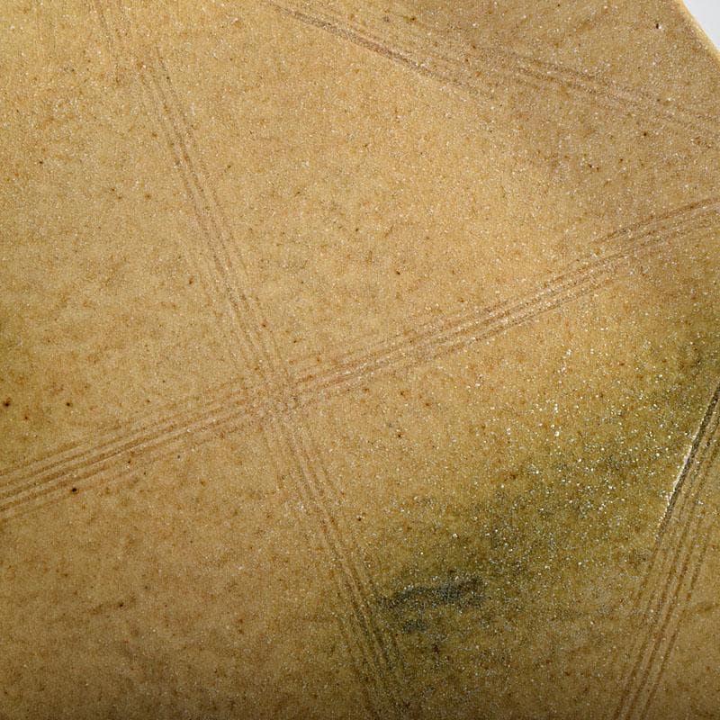 和食器　瀬戸焼　黄瀬戸　美濃不二窯　佐藤和子造　角皿　5客　共箱　VR7786C