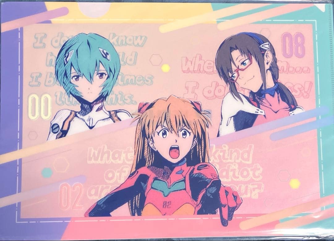 エヴァンゲリオン　カフェ＆ダイナー　クリアファイルセット　カヲル　シンジ　レイ