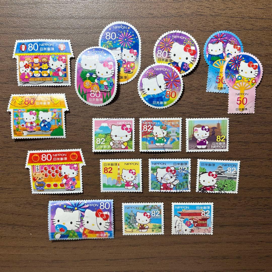 日本の古切手　ハローキティ 夏休み　20枚
