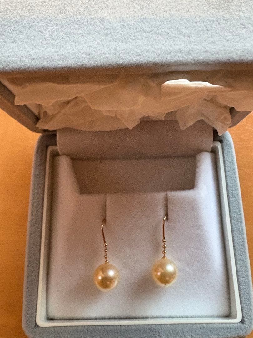 ひろ K 18 パールドロップピアス 刻印有り